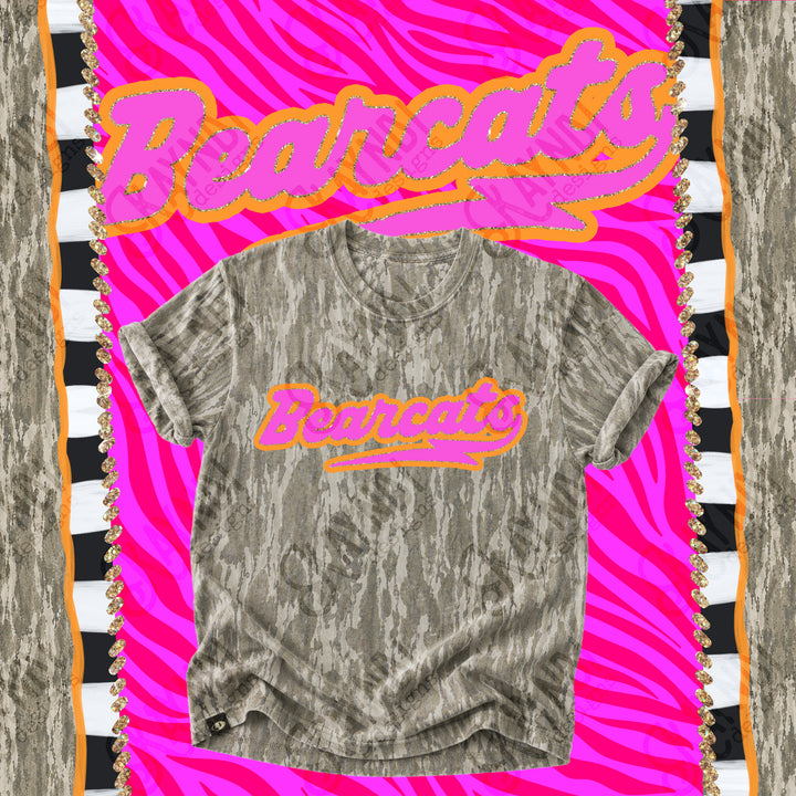 Prism Script Mascot Light Wash Camo Tee