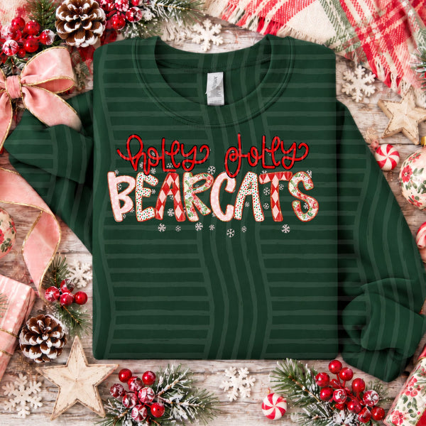 Holly Jolly Confetti Mascots Bearcats design
