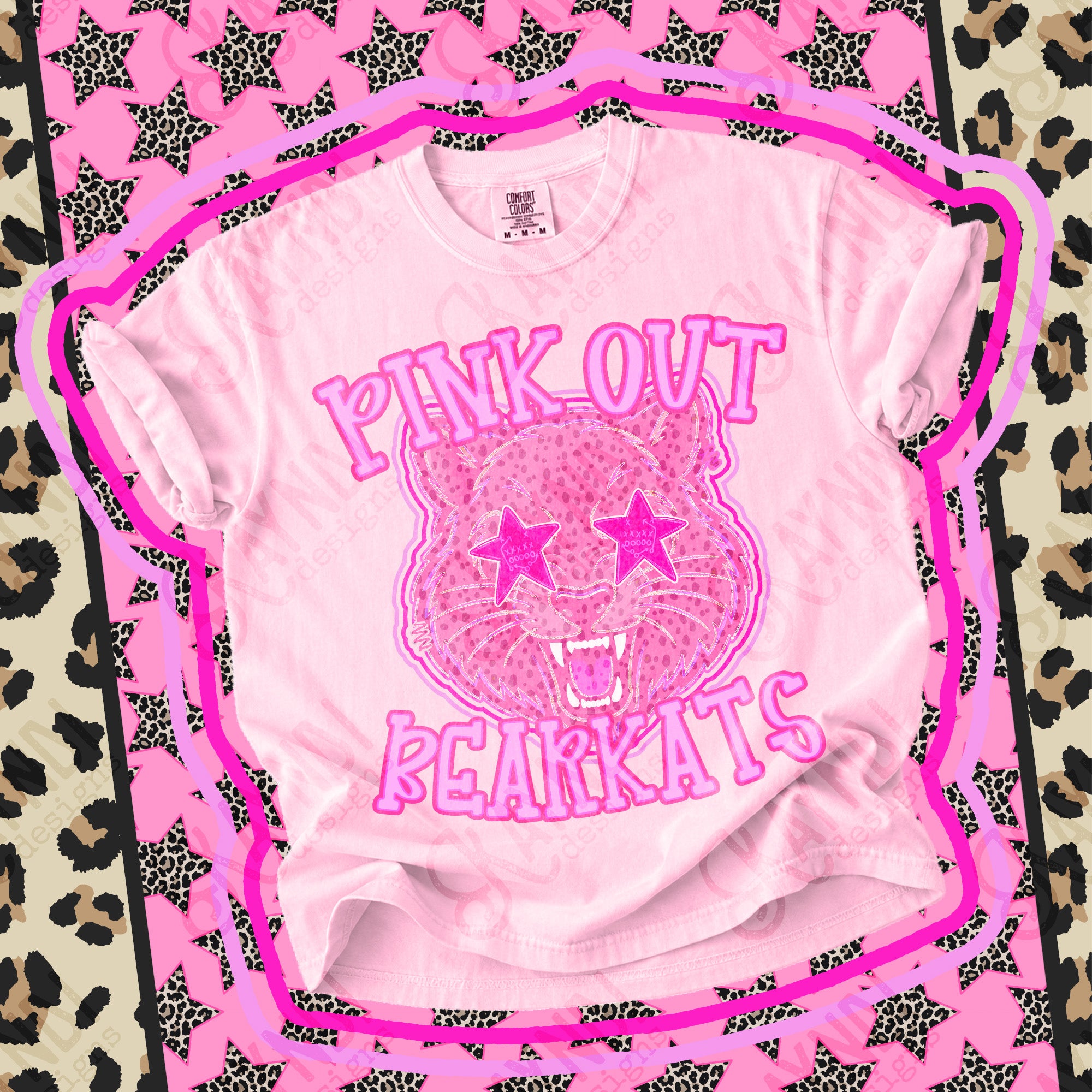 Pink Out Mascots Bearkats mockup