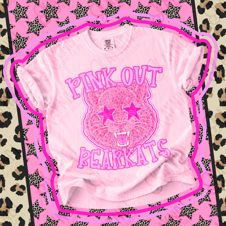 Bearkats Pink Out Mascots mascot DTF transfer