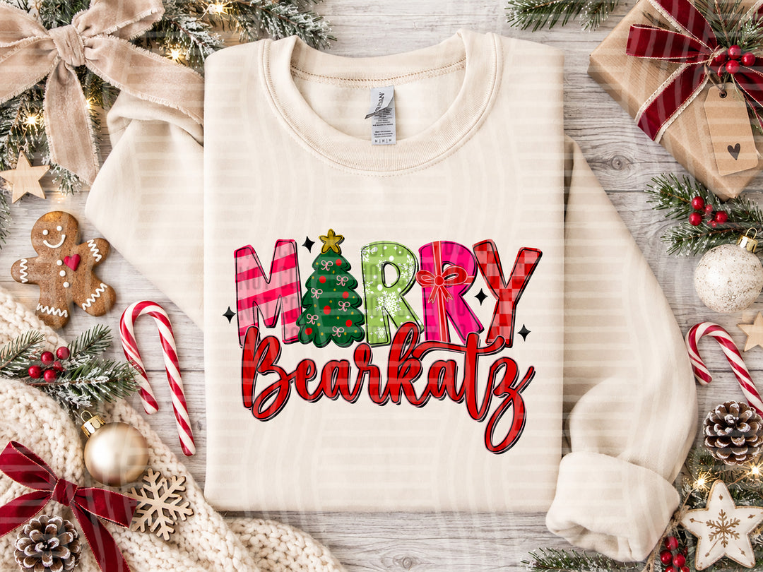 Bearkatz Merry mascot DTF transfer