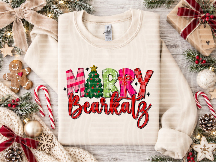 Bearkatz Merry mascot DTF transfer