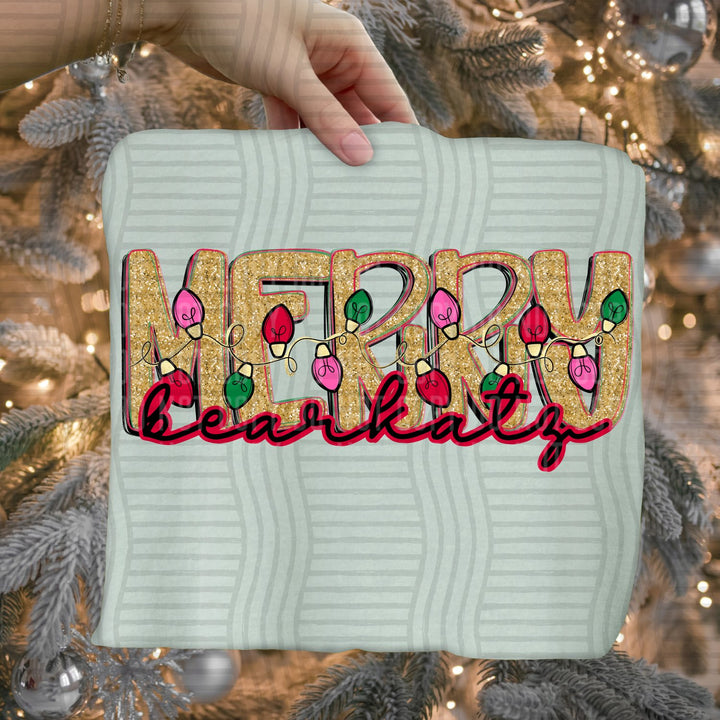 Bearkatz Merry Lights Mascots DTF transfer