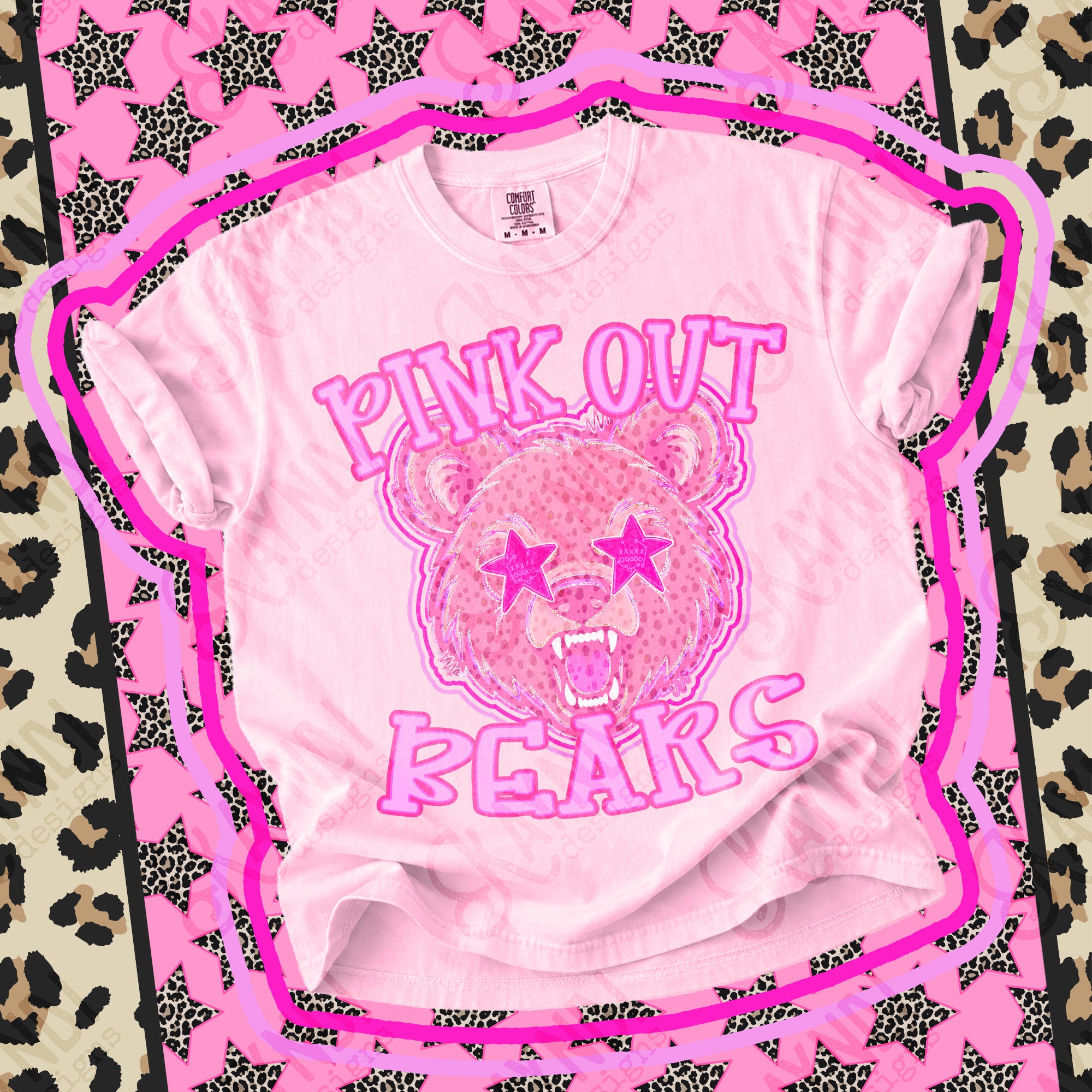 Pink Out Mascots Bears 2 mockup