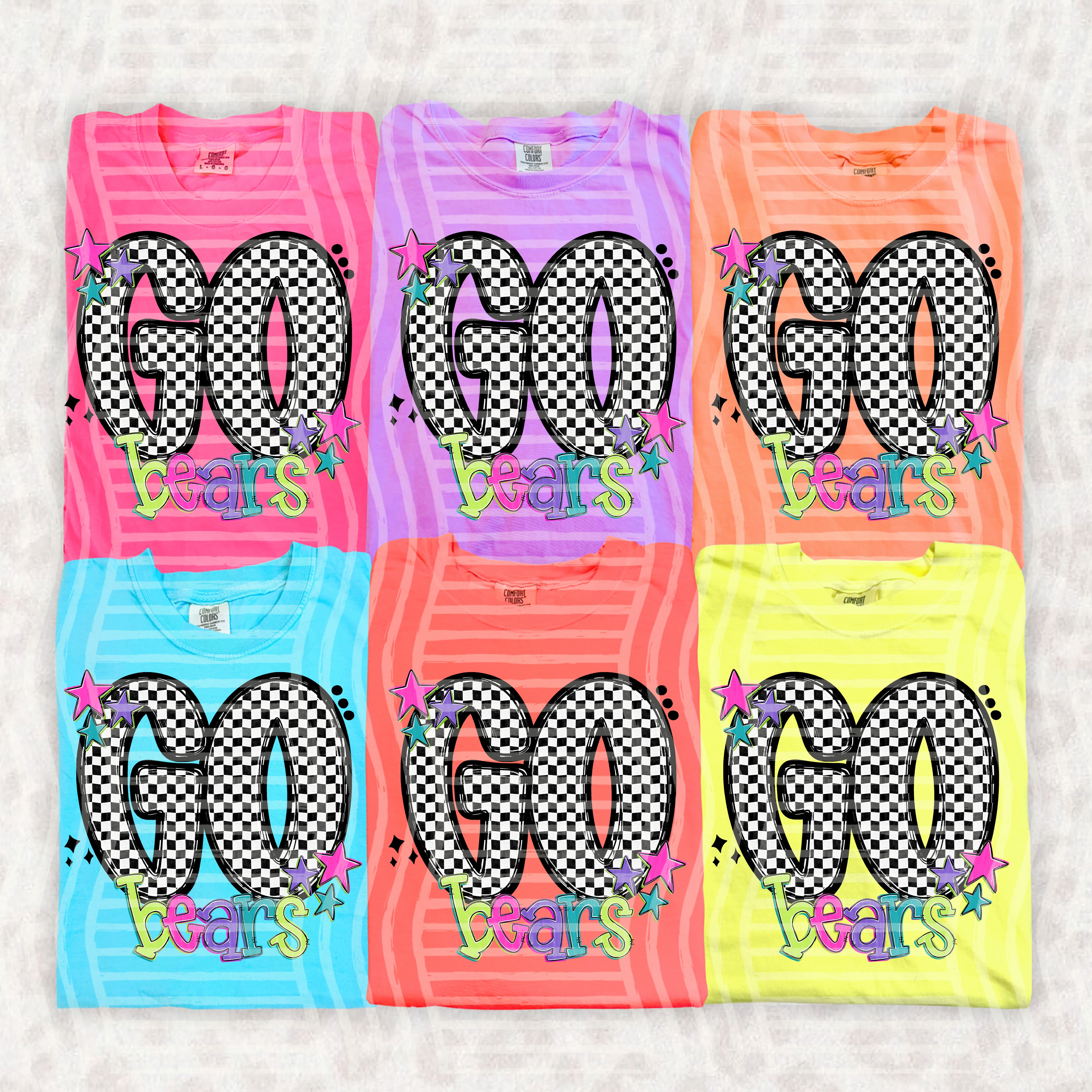 Go Checker Neons Mascots Bears design