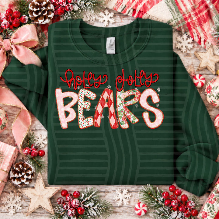 Bears Holly Jolly Confetti Mascots DTF transfer