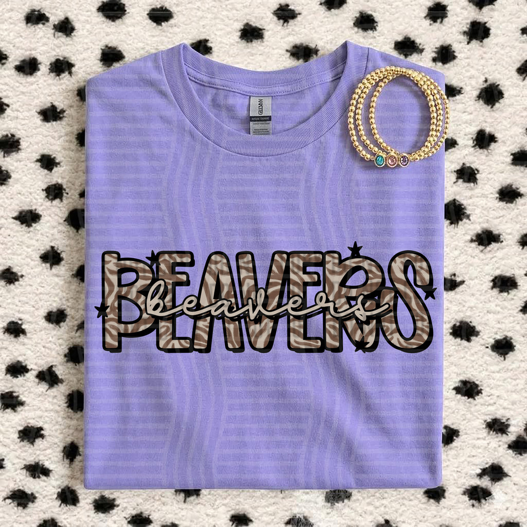 Beavers Zebra Mascots DTF transfer