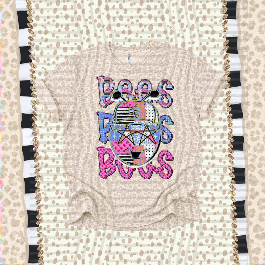 Bees Dolly Doodle mascot DTF transfer