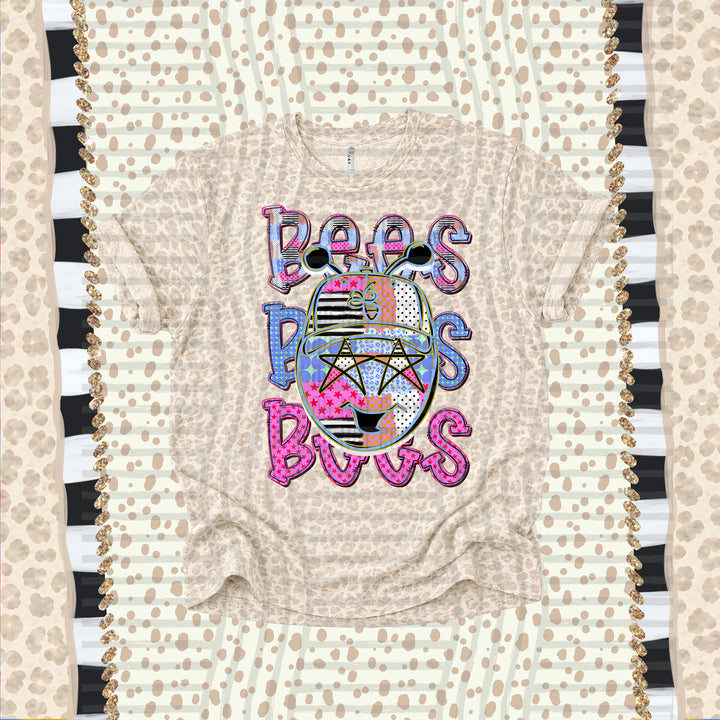 Bees Dolly Doodle mascot DTF transfer