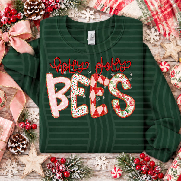Holly Jolly Confetti Mascots Bees design
