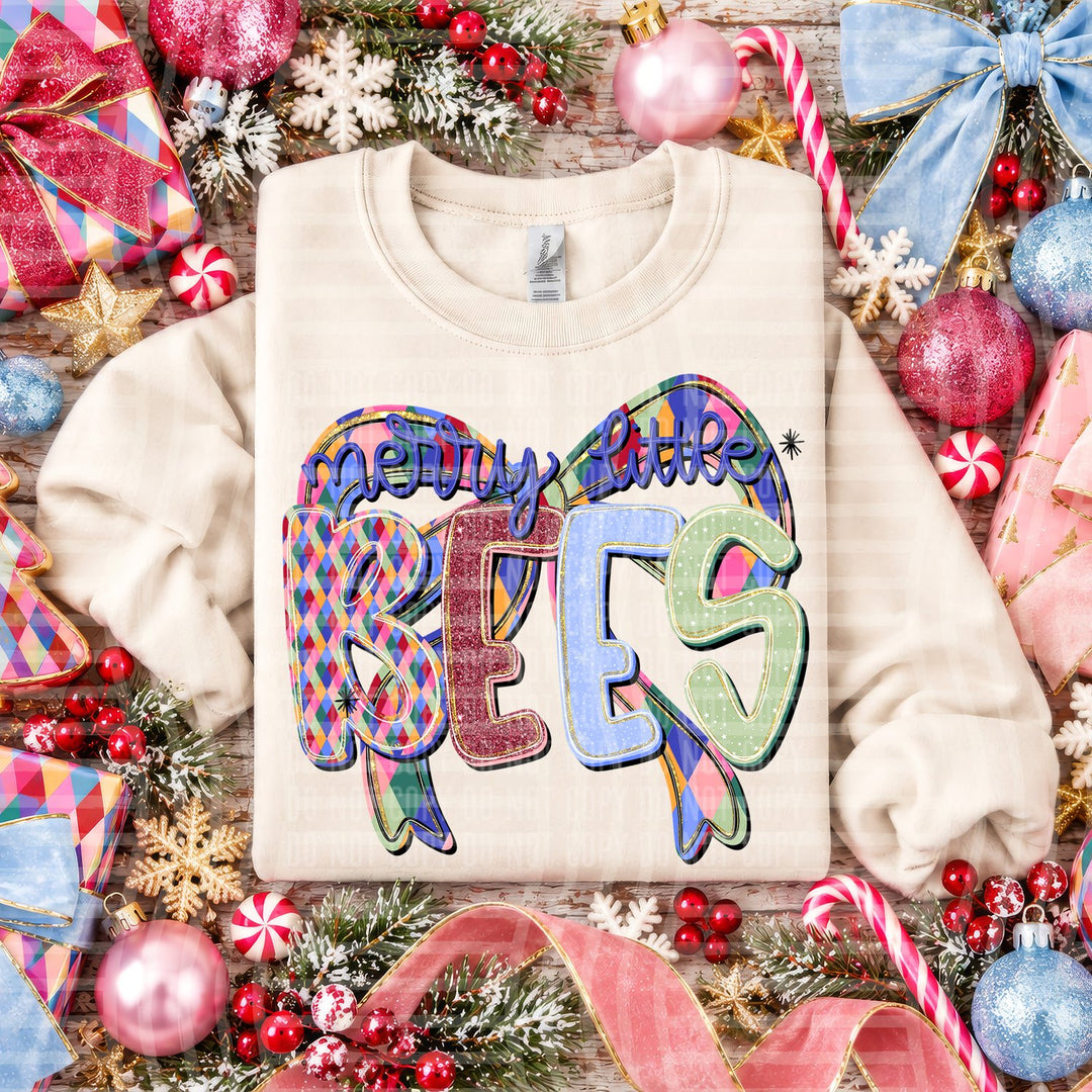 Bees Merry Little Mascots DTF transfer