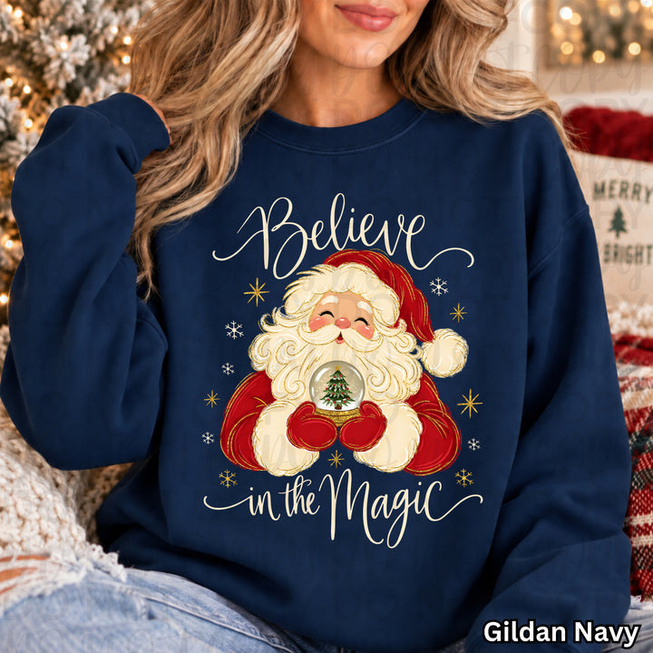 Believe in the Magic Santa Christmas DTF transfer mockup