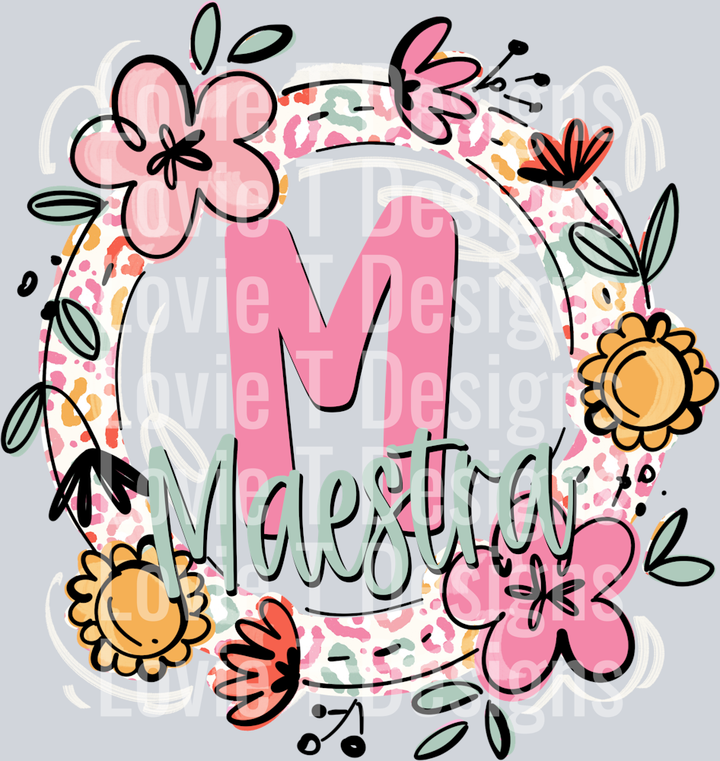 BIA PHOTOSHOP FLORAL AND LEOPARD NAME FRAMES M MAESTRA