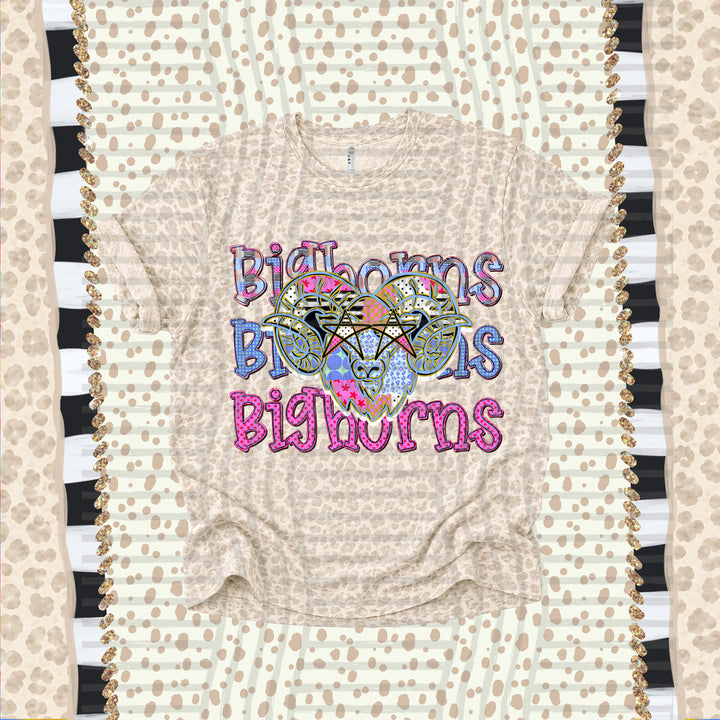 Bighorns Dolly Doodle mascot DTF transfer