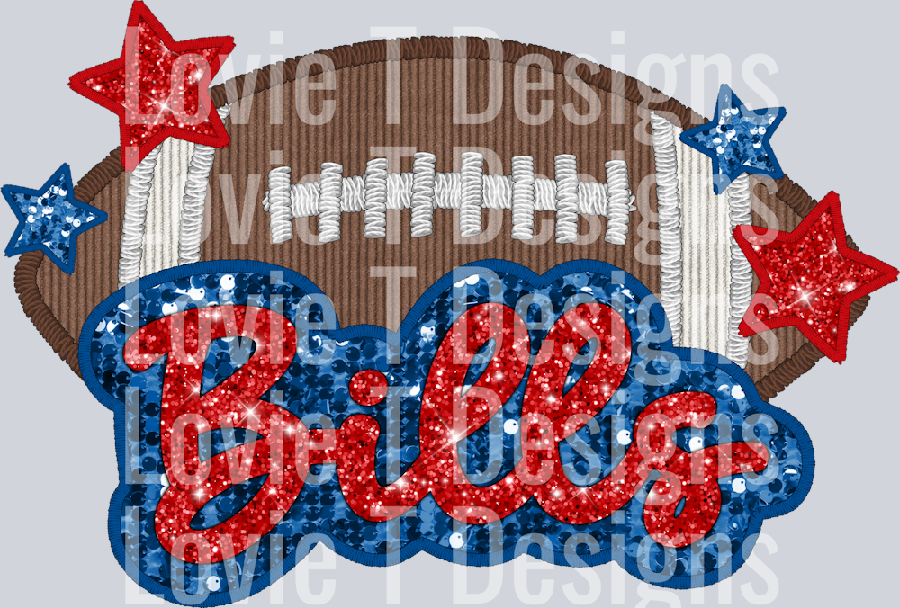 Bills Football Faux Applique