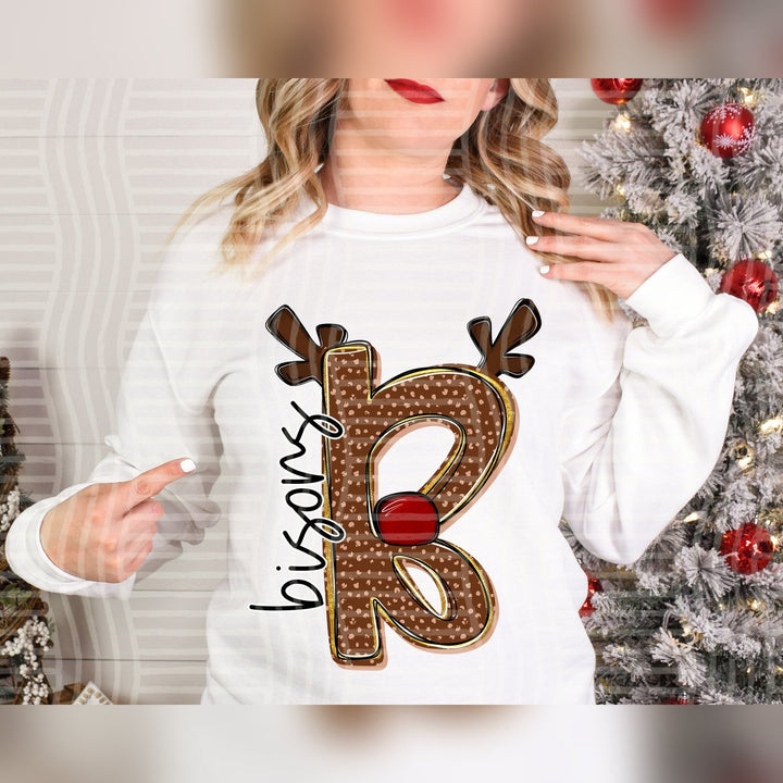 Bisons Deer Antler Initial Mascots DTF transfer