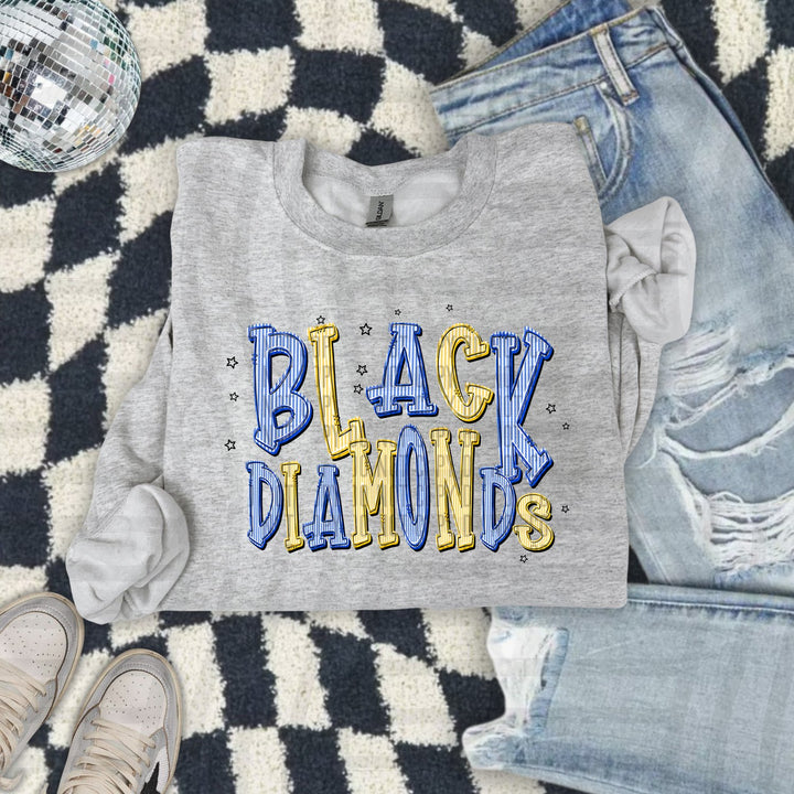 Black Diamonds Seersucker Chic Two Color Mascots DTF transfer