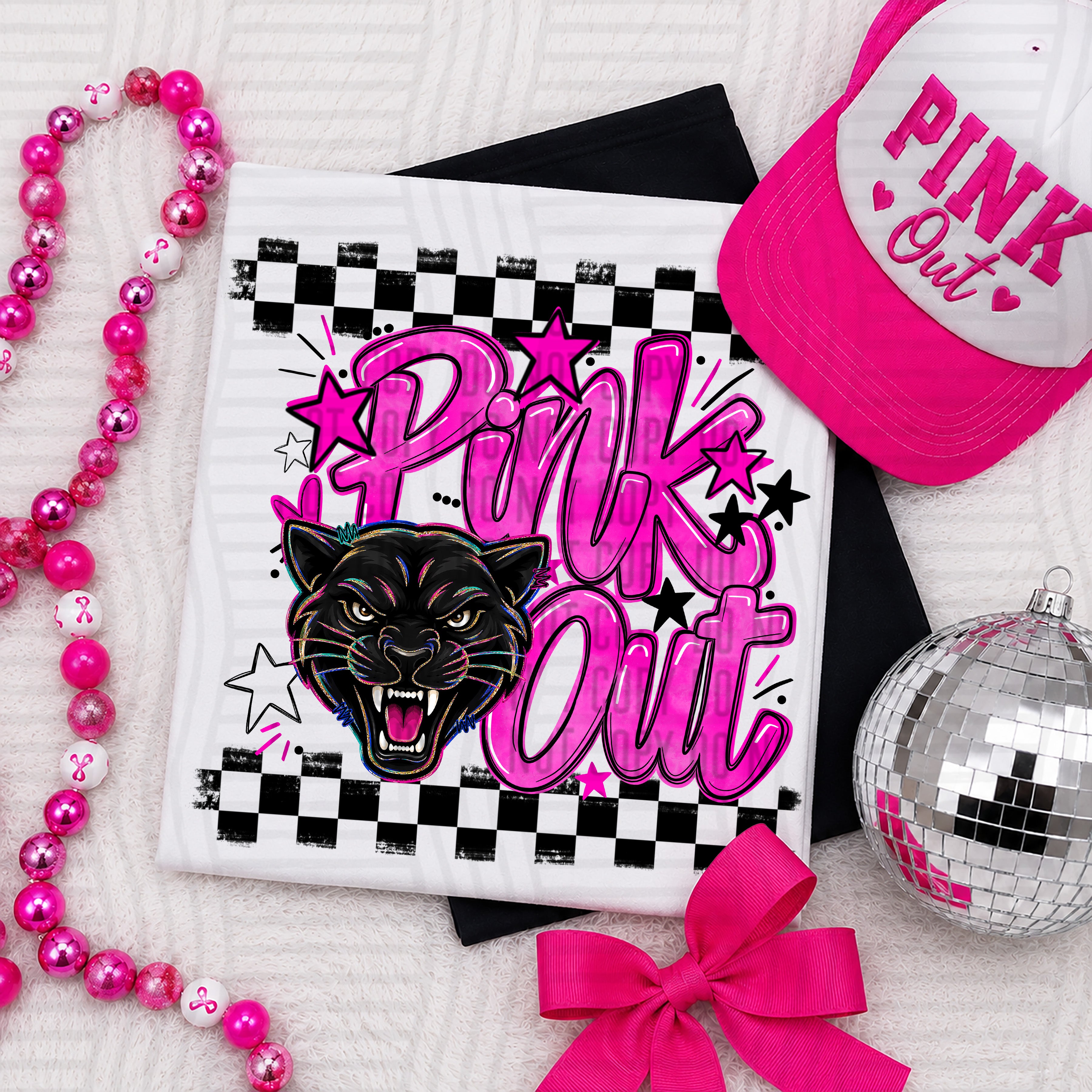 Pink Out Mascots CC Black Panthers design