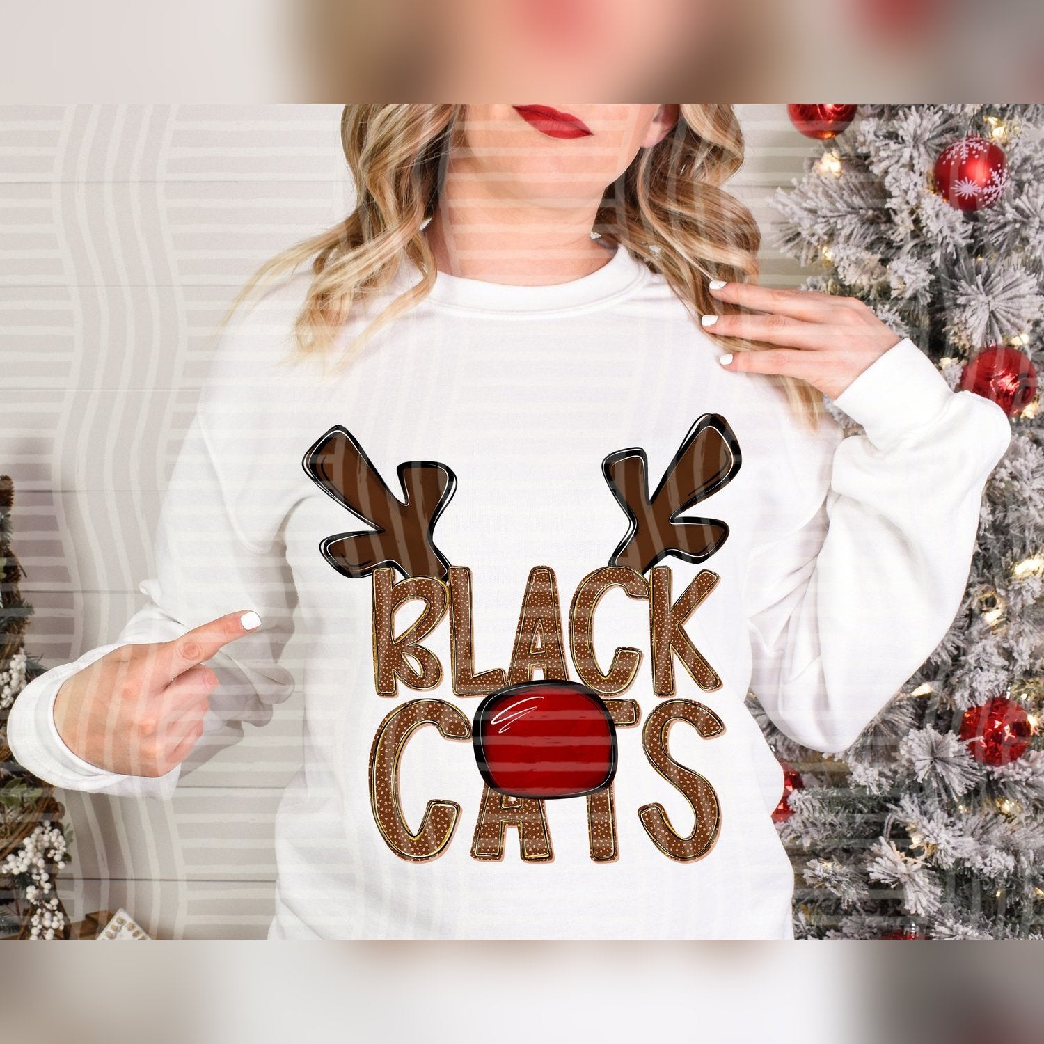 Deer Antler Mascots Blackcats design