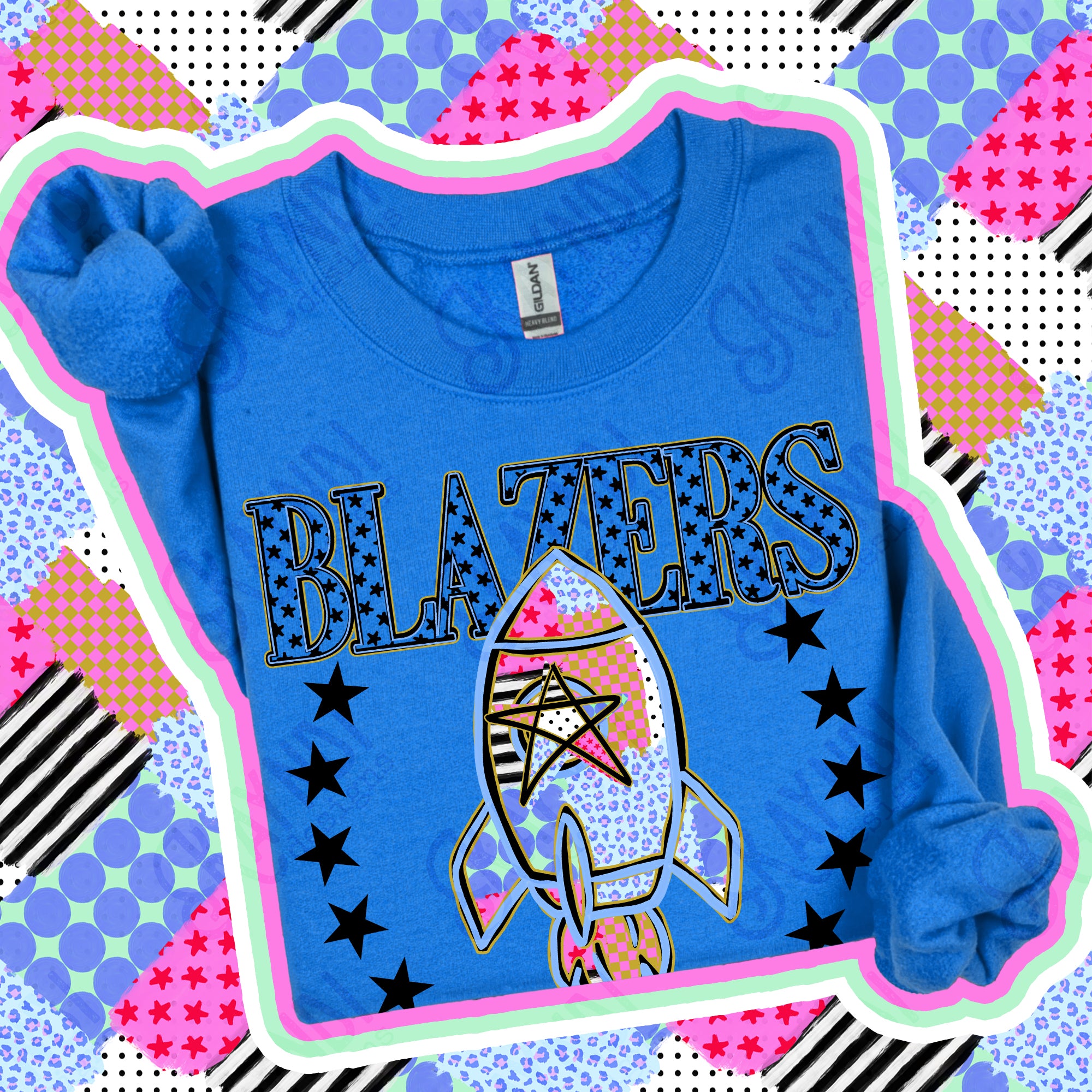 Patchwork Varsity Stars Mascots Blazers 2 design