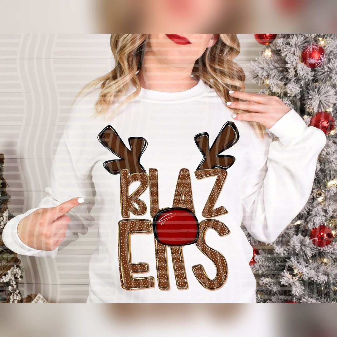 Blazers Deer Antler Mascots DTF transfer