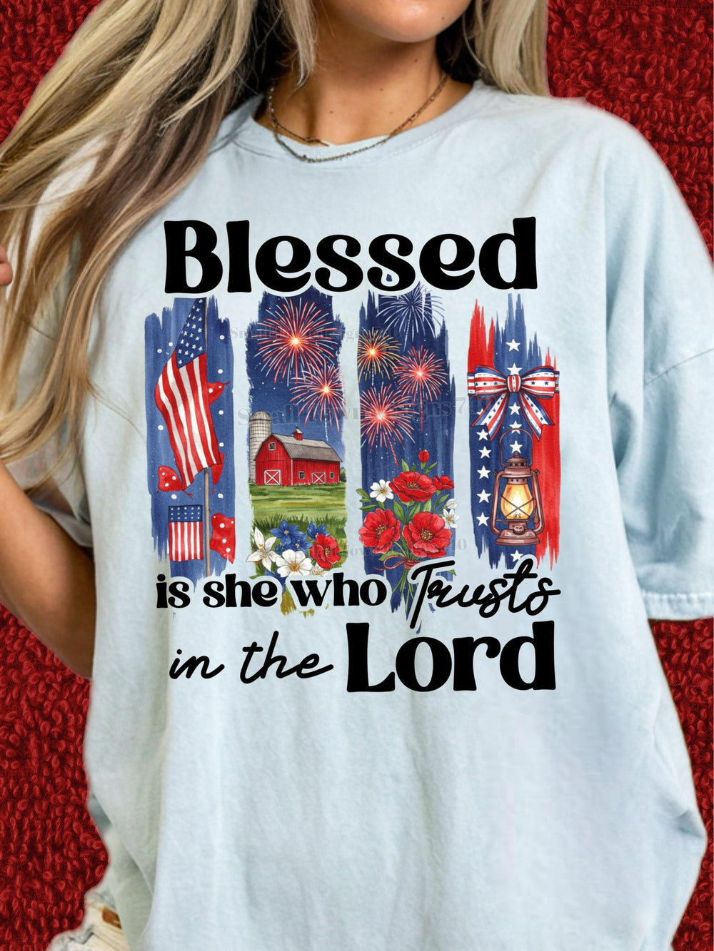 Blessed Is She DTF transfer design – image 1