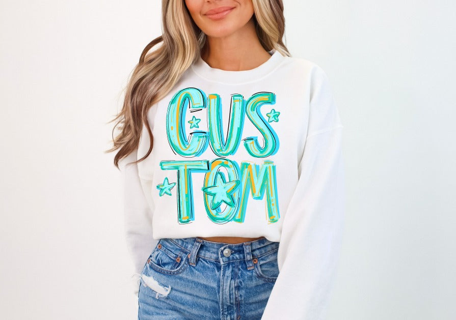 Blue Lagoon Custom-[DTF Transfer]-Lovie T Designs