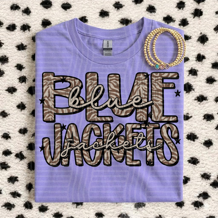 Blue Jackets Zebra Mascots DTF transfer