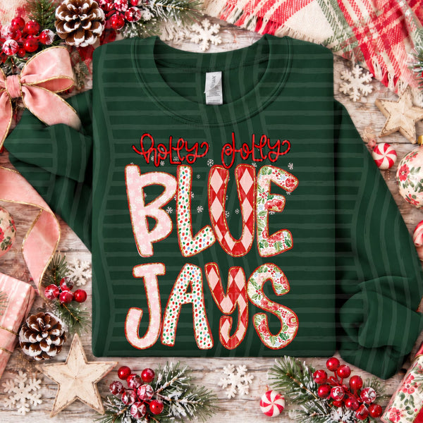 Holly Jolly Confetti Mascots Blue Jays design