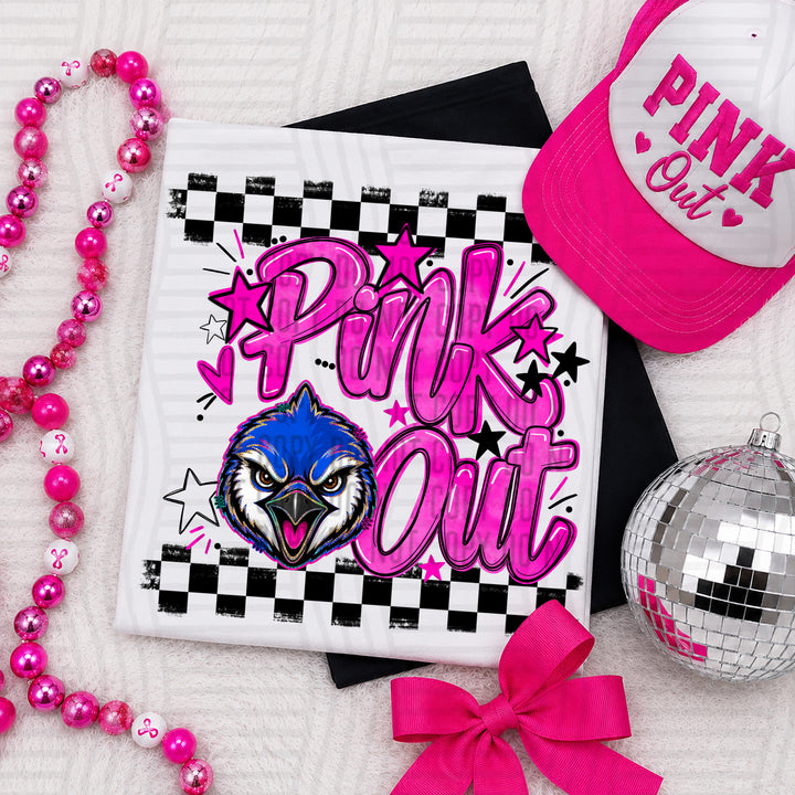 Blue Jays Pink Out mascot DTF transfer