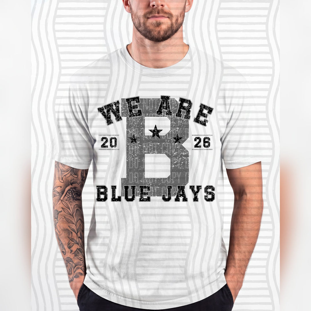Blue Jays Varsity Initials Mascots DTF transfer