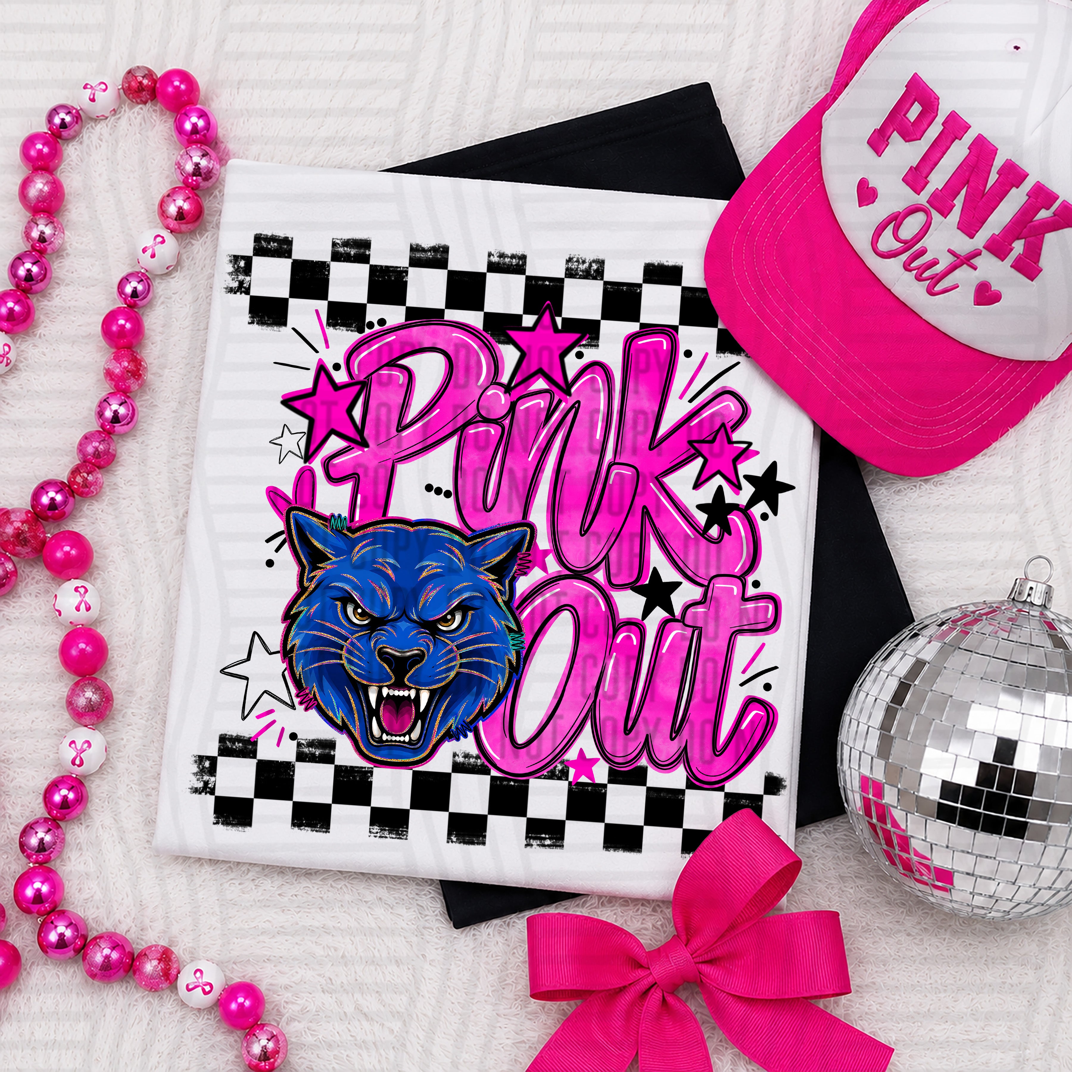 Pink Out Mascots CC Bluecats design