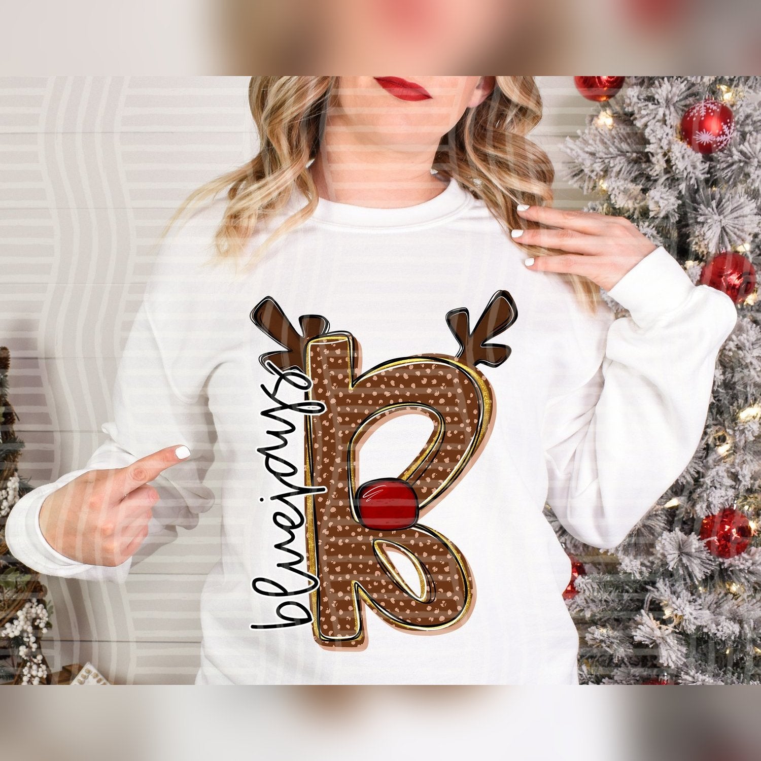 Deer Antler Initial Mascots Bluejays design