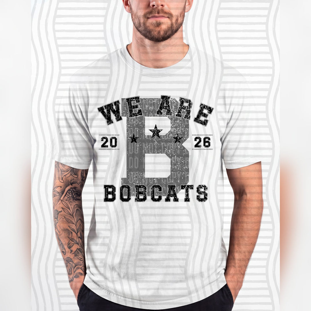 Bobcats Varsity Initials Mascots DTF transfer