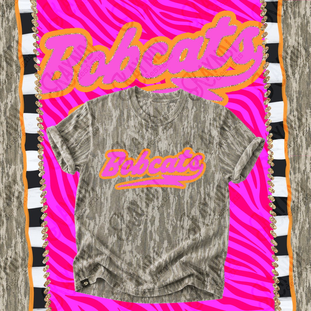 Prism Script Mascot Light Wash Camo Tee