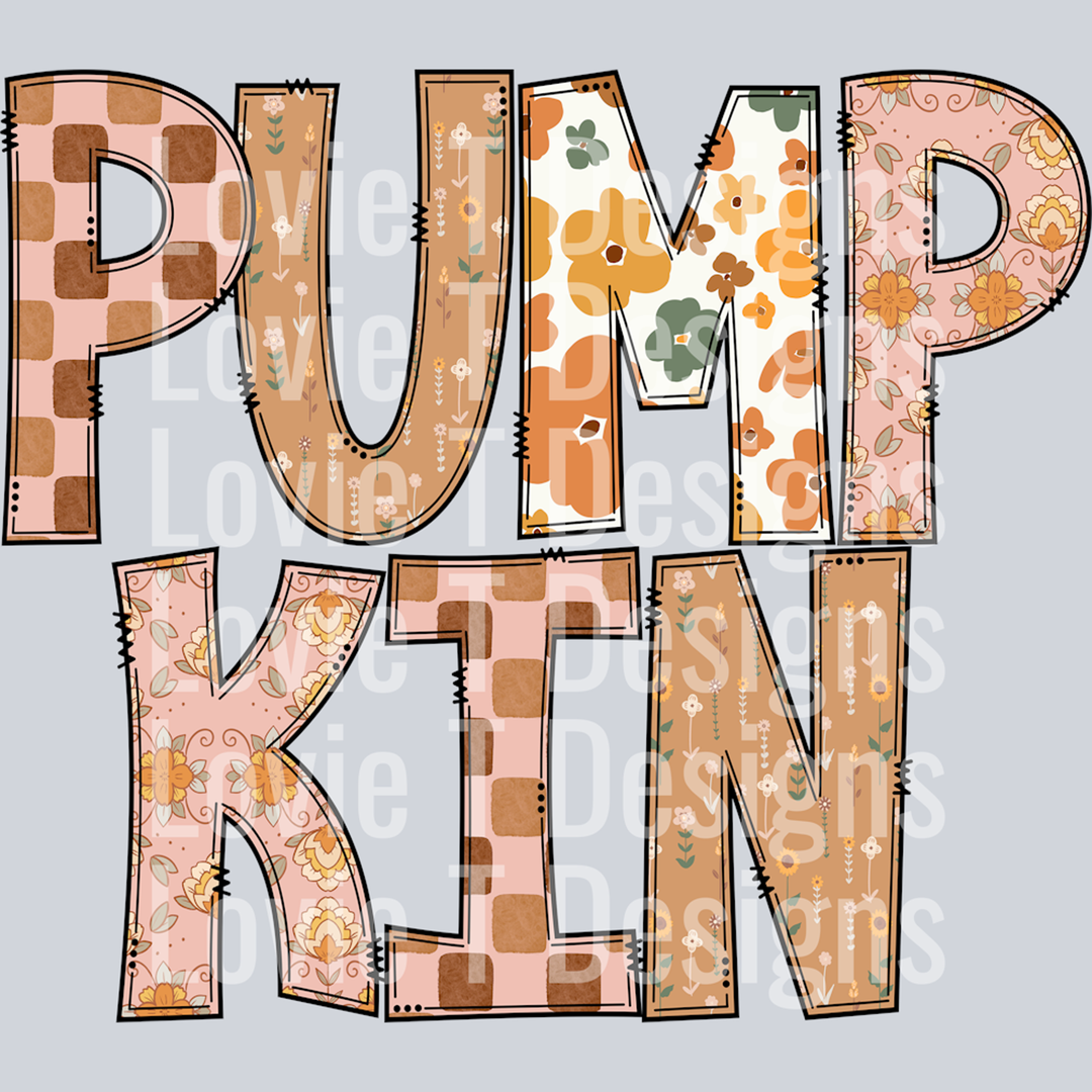 Boho Fall Pumpkin Stacked – DTF Transfer