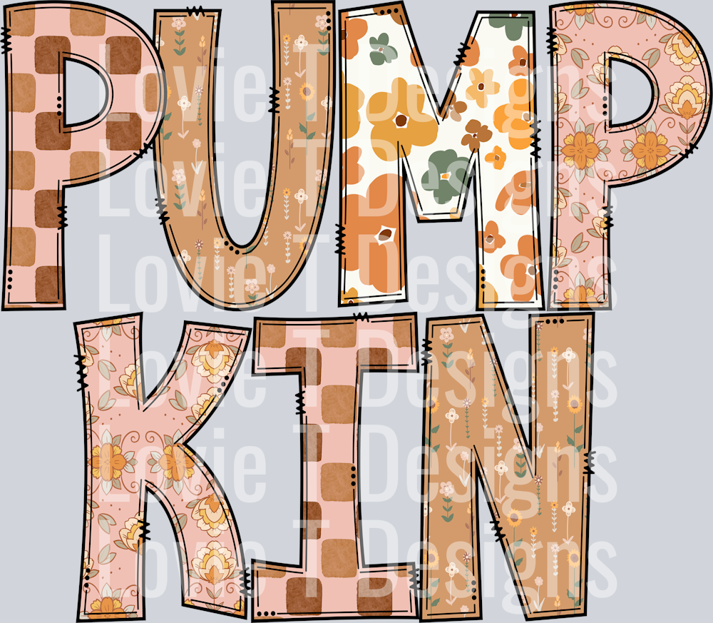 Boho Fall Pumpkin Stacked