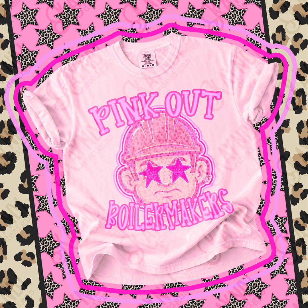 Boilermakers Pink Out Mascots mascot DTF transfer