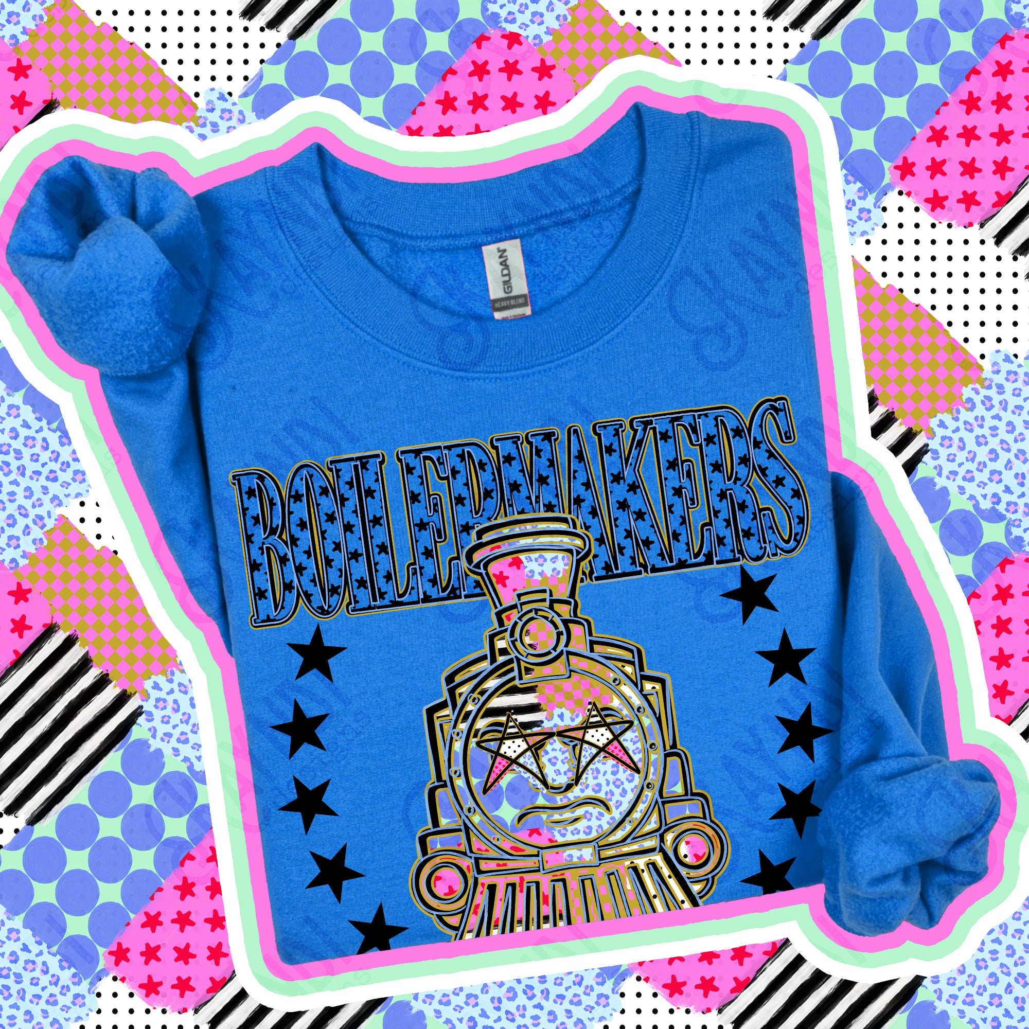 Patchwork Varsity Stars Mascots Boilermakers design