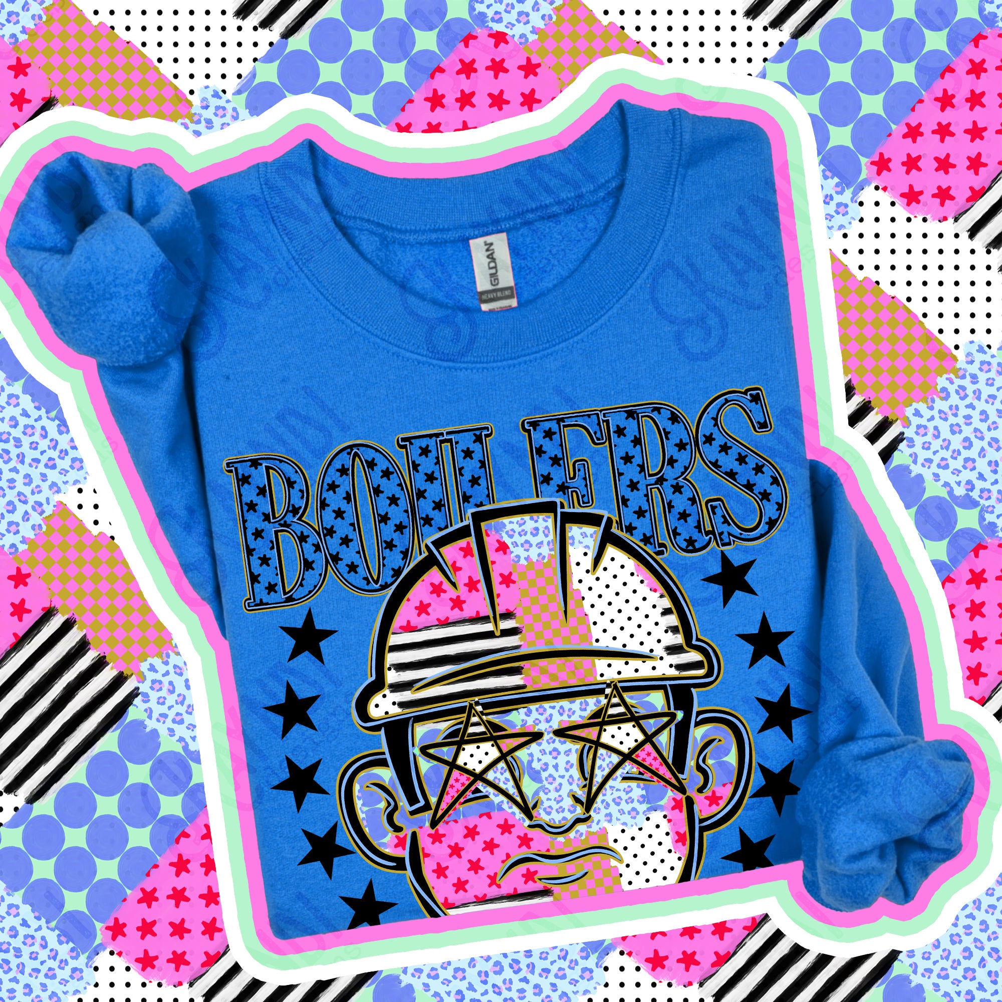 Patchwork Varsity Stars Mascots Boilers design