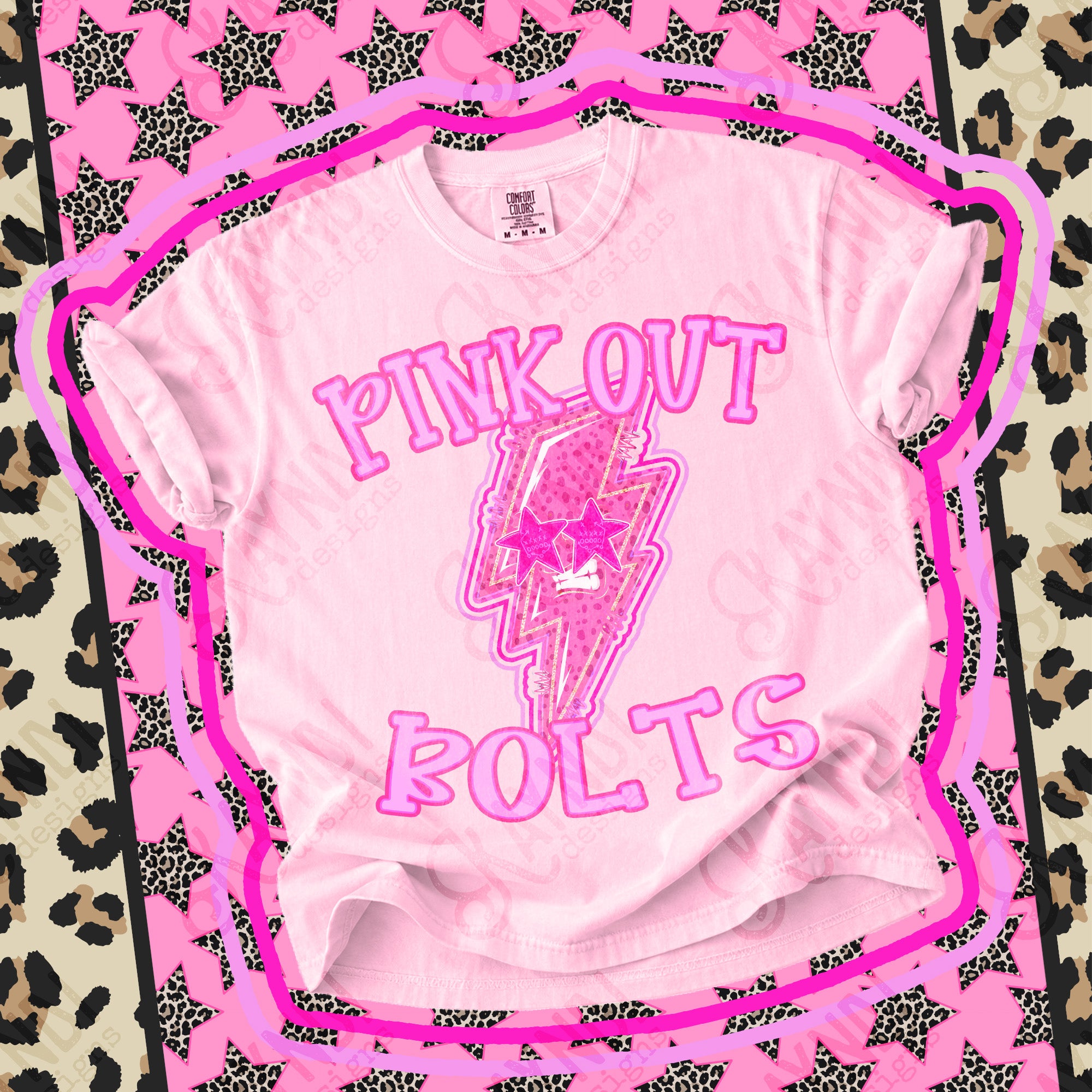Pink Out Mascots Bolts 6 mockup