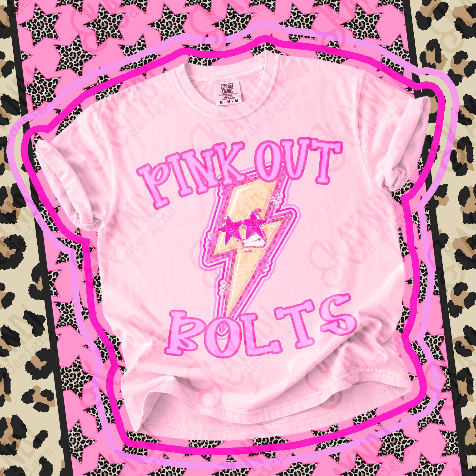 Pink Out Mascots Bolts mockup