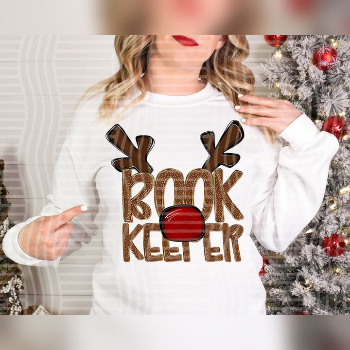 Bookkeeper Deer Antler School Staff DTF transfer