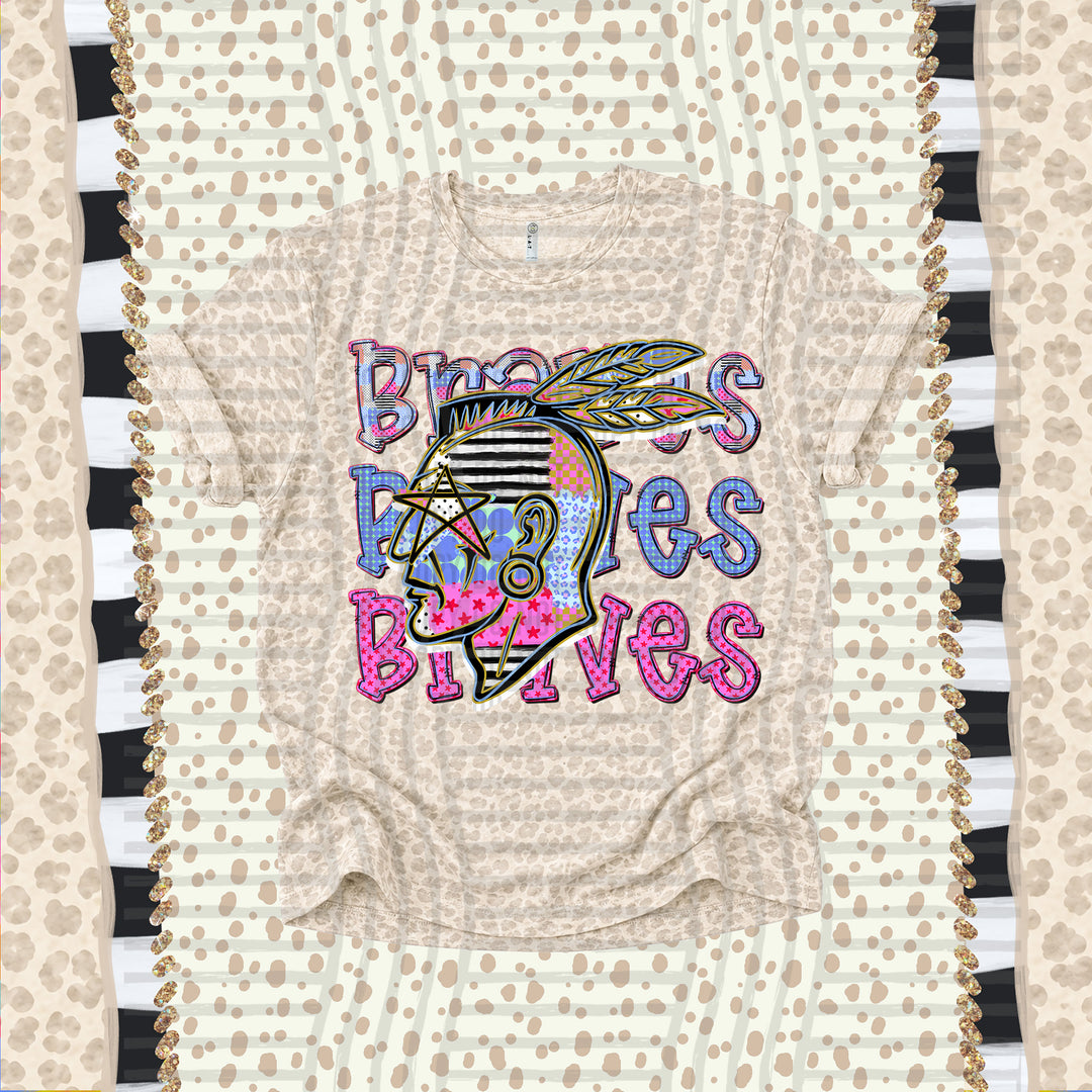 Braves Dolly Doodle mascot DTF transfer