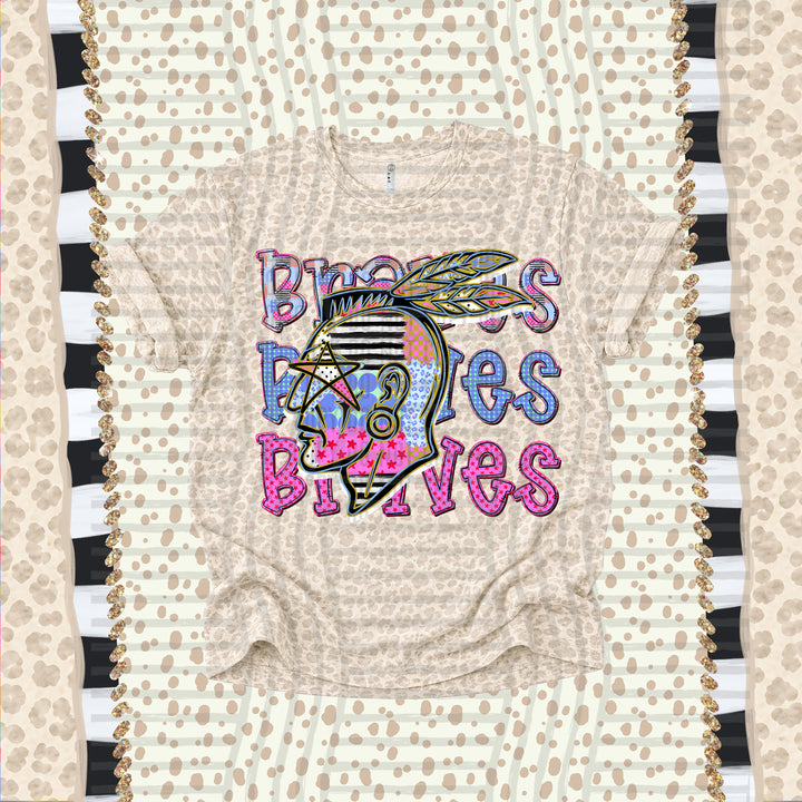 Braves Dolly Doodle mascot DTF transfer