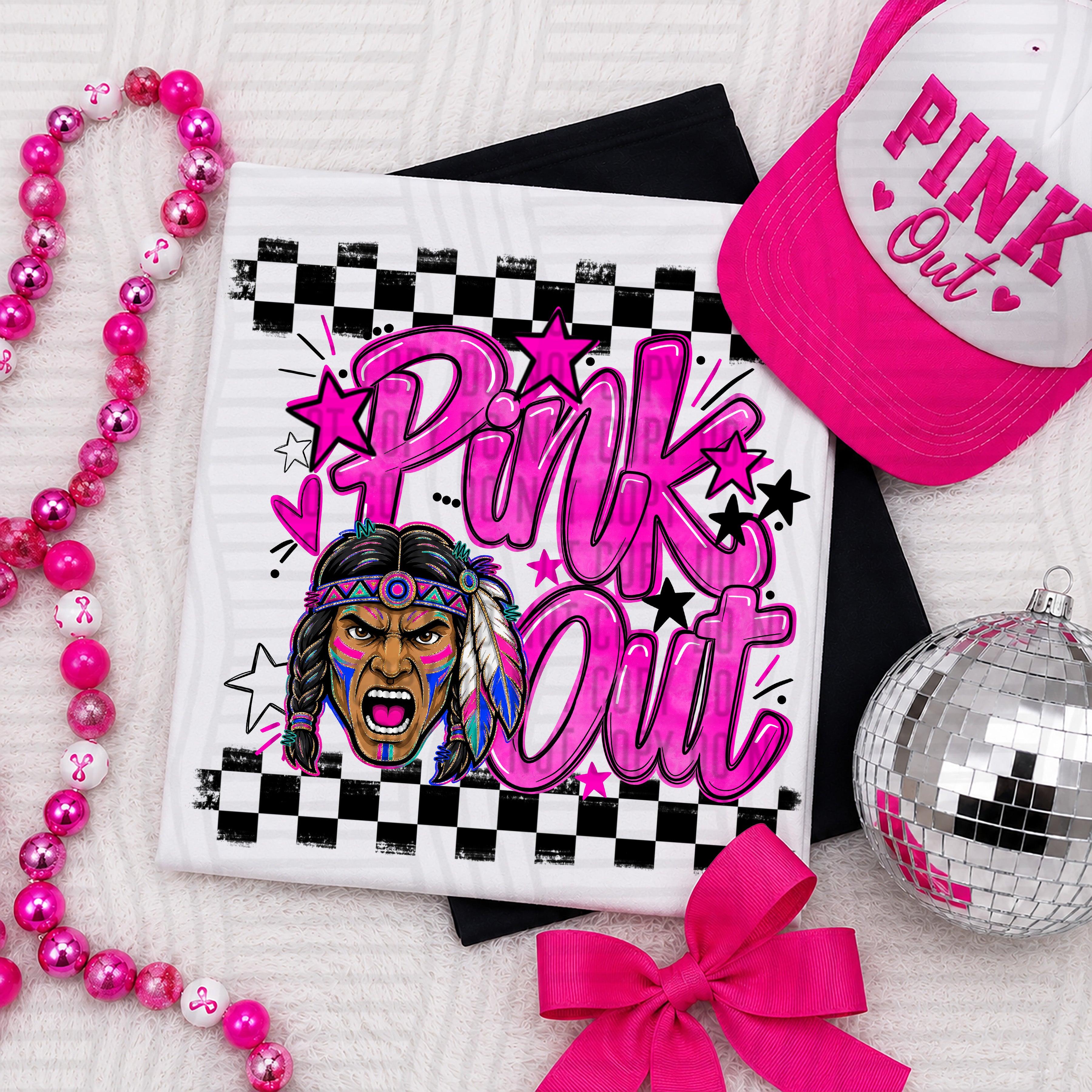 Pink Out Mascots CC Braves design