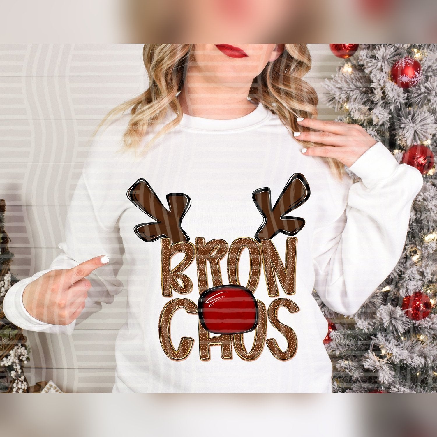Deer Antler Mascots Bronchos design