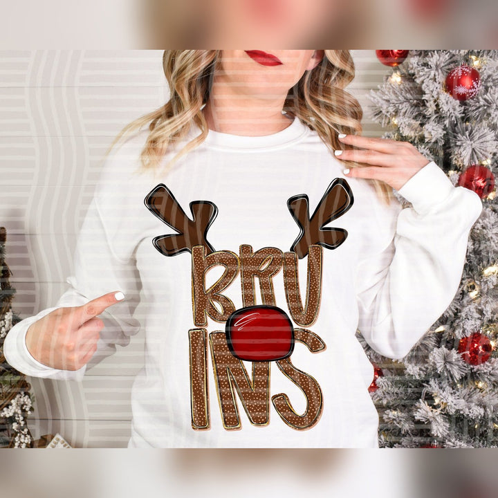 Bruins Deer Antler Mascots DTF transfer