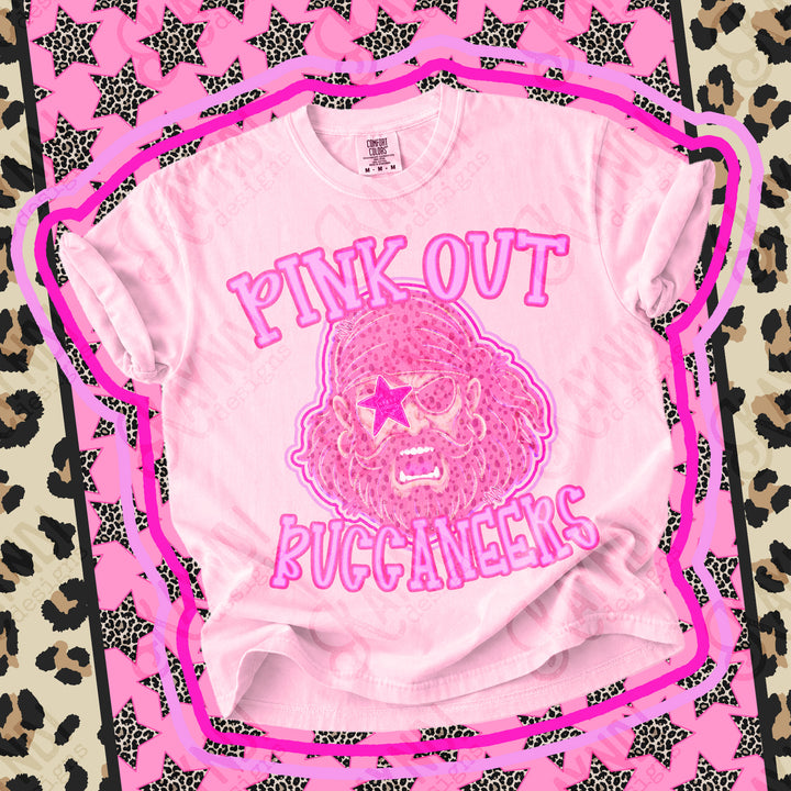 Buccaneers 2 Pink Out Mascots mascot DTF transfer