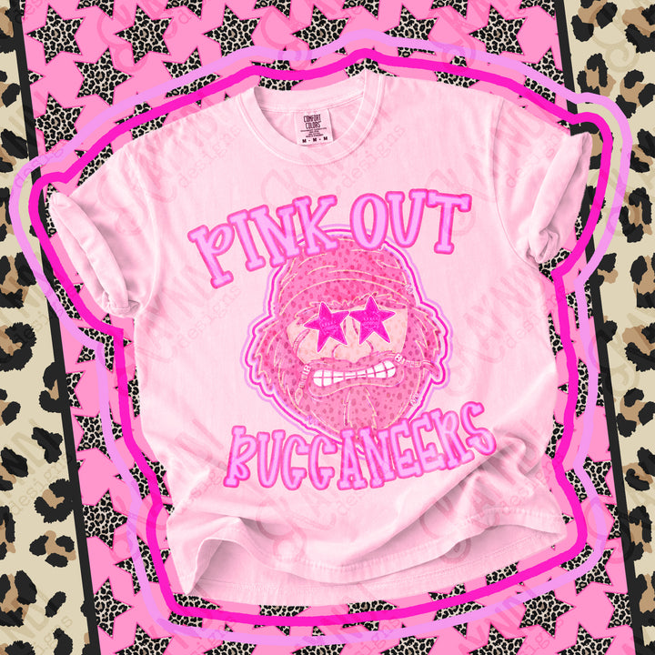 Buccaneers Pink Out Mascots mascot DTF transfer